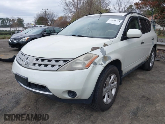 2007 Nissan Murano SL with VIN JN8AZ08W57W643605, listed as a IAAI auction lot 41848324 with 249,590 mi miles and . Bid and sale history available at DreamBid. Image 2.