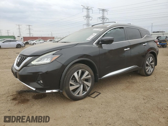 2019 Nissan Murano SL z VIN 5N1AZ2MS4KN153421, wystawiony jako Copart lot #52721285 z przebiegiem 53 861 mil mil oraz Szkoda całkowita • Salvage title. Historia ofert i sprzedaży dostępna na DreamBid. Obrazek 1.