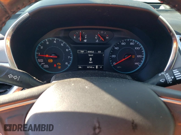 2018 Chevrolet Equinox LT with VIN 2GNAXJEV0J6230163, listed as a Copart auction lot 50053425 with 107,149 mi miles and Salvage Title. Bid and sale history available at carsss.com. Image 9.