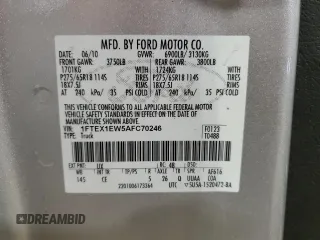2010 Ford F-150 XL с VIN 1FTEX1EW5AFC70246, выставлен на аукционе Copart как лот 52260235 с пробегом 61 476 миль миль и Чистый • Clean title. История ставок и продаж доступна на DreamBid. Изображение 12.