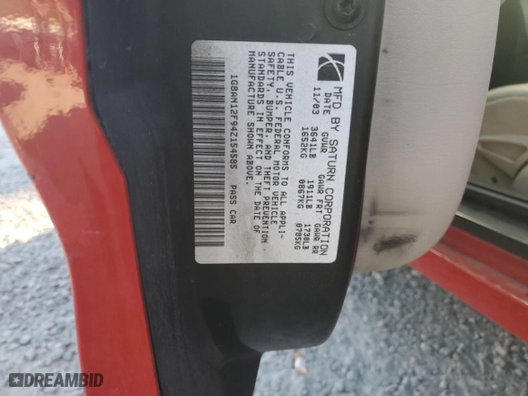 2004 Saturn ION with VIN 1G8AN12F94Z154585, listed as a Copart auction lot 83225974 with 80,272 mi miles and Salvage Title. Bid and sale history available at carsss.com. Image 12.