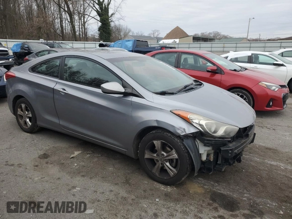 2013 Hyundai Elantra Coupe GS PZEV with VIN KMHDH6AE0DU013588, listed as a Copart auction lot 83197674 with 155,629 mi miles and Salvage Title. Bid and sale history available at carsss.com. Image 4.