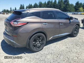 2015 Nissan Murano Platinum with VIN 5N1AZ2MH8FN225229, listed as a Copart auction lot 62321005 with 122,316 mi miles and Salvage title. Bid and sale history available at DreamBid. Image 3.