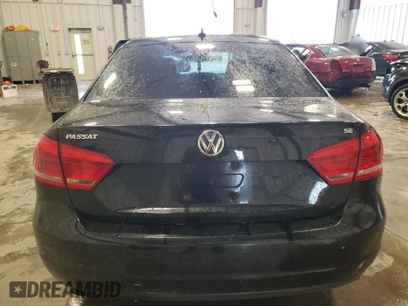 2013 Volkswagen Passat SE w/Sunroof & Nav with VIN 1VWBP7A38DC048224, listed as a Copart auction lot 53722345 with 123,639 mi miles and Non Repairable. Bid and sale history available at carsss.com. Image 6.