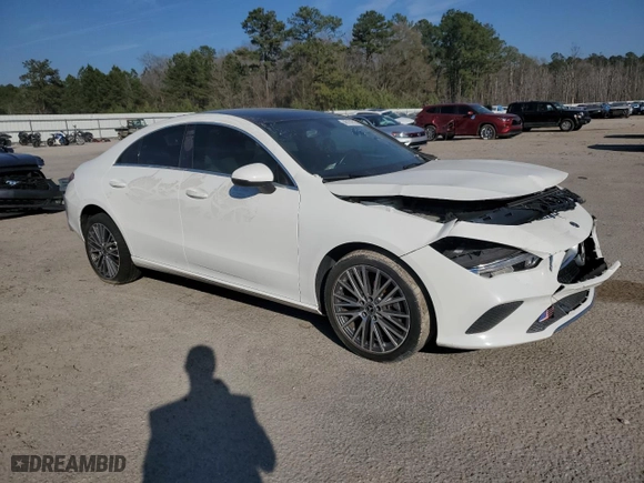 2020 Mercedes-Benz CLA with VIN WDD5J4GB2LN034410, listed as a Copart auction lot 46131615 with 0 mi miles and Salvage Title. Bid and sale history available at carsss.com. Image 4.