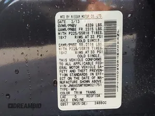 2013 Nissan Rogue S with VIN JN8AS5MT6DW021751, listed as a IAAI auction lot 41781035 with 121,649 mi miles and . Bid and sale history available at DreamBid. Image 9.