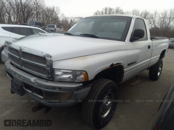 2001 Dodge 2500 z VIN 3B7KF26Z41M544444, wystawiony jako IAAI lot #27156666 z przebiegiem 48 392 mil mil oraz . Historia ofert i sprzedaży dostępna na DreamBid. Obrazek 2.