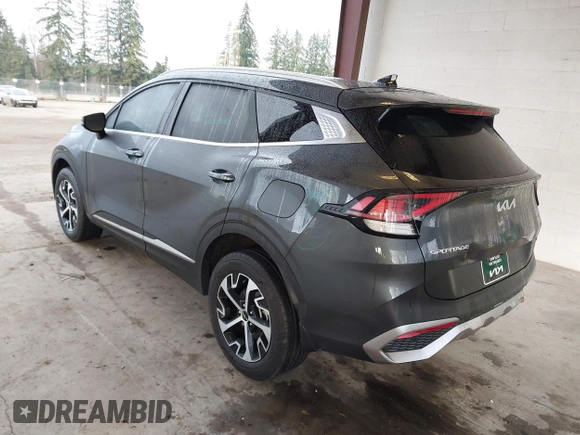 2023 Kia Sportage EX with VIN KNDPVCAG7P7071176, listed as a IAAI auction lot 41045078 with 23,626 mi miles and . Bid and sale history available at DreamBid. Image 3.