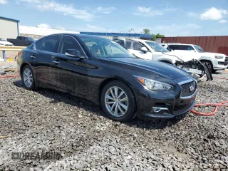 2015 Infiniti Q50 Premium with VIN JN1BV7AP3FM342903, listed as a Copart auction lot 56662055 with 124,154 mi miles and Salvage title. Bid and sale history available at DreamBid. Image 4.