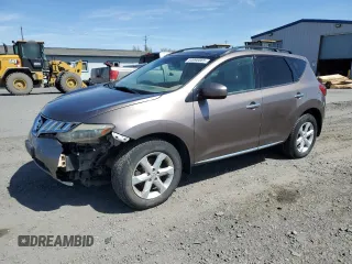2009 Nissan Murano S with VIN JN8AZ18WX9W142797, listed as a Copart auction lot 54990065 with 205,394 mi miles and Clean Title. Bid and sale history available at carsss.com. Image 1.