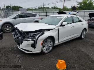 2021 Cadillac CT4 Premium Luxury with VIN 1G6DF5RK2M0148189, listed as a Copart auction lot 63200214 with 25,101 mi miles and Salvage Title. Bid and sale history available at carsss.com. Image 1.