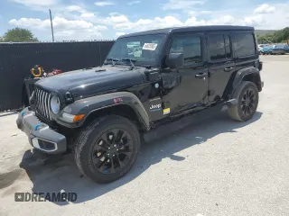 2022 Jeep Wrangler Unlimited Sahara with VIN 1C4JJXP64NW228205, listed as a Copart auction lot 64025065 with 36,218 mi miles and Salvage title. Bid and sale history available at DreamBid. Image 1.