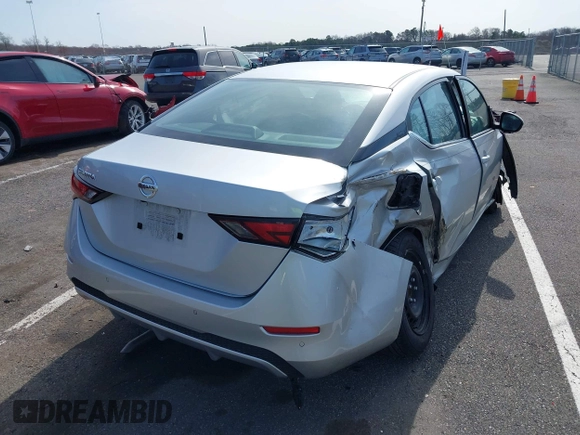 2020 Nissan Sentra S with VIN 3N1AB8BV6LY252922, listed as a IAAI auction lot 41934760 with 56,866 mi miles. Bid and sale history available at carsss.com. Image 4.