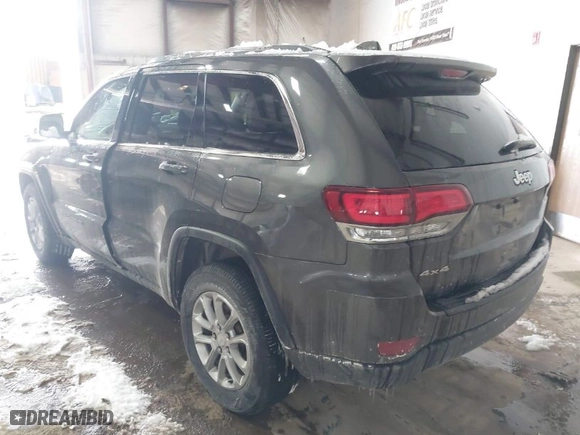 2021 Jeep Grand Cherokee Laredo X with VIN 1C4RJFAG3MC648293, listed as a IAAI auction lot 41586333 with 46,315 mi miles. Bid and sale history available at carsss.com. Image 3.