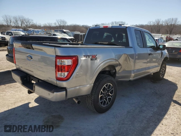 2022 Ford F-150 XL with VIN 1FTEX1EP7NKE51130, listed as a Copart auction lot 48245825 with 35,900 mi miles and Salvage title. Bid and sale history available at DreamBid. Image 3.