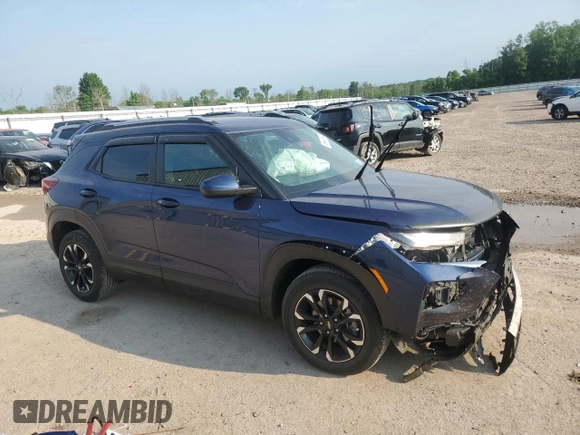 2022 Chevrolet TrailBlazer LT with VIN KL79MPS27NB006017, listed as a Copart auction lot 59941984 with 37,844 mi miles and Salvage Title. Bid and sale history available at DreamBid. Image 4.
