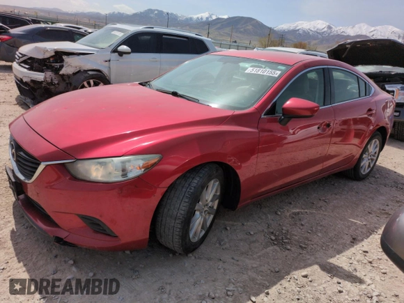 2016 Mazda 6 i Sport with VIN JM1GJ1U52G1410942, listed as a Copart auction lot 51810155 with 163,488 mi miles and Salvage Title. Bid and sale history available at DreamBid. Image 1.