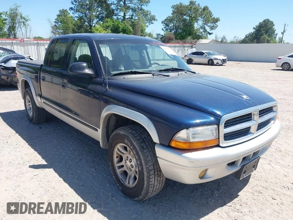 2003 Dodge Dakota SLT with VIN 1D7HL48N63S158682, listed as a IAAI auction lot 41964332 with 278,390 mi miles. Bid and sale history available at carsss.com. Image 1.