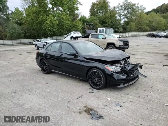 2021 Mercedes-Benz C 43 AMG with VIN W1KWF6EB3MR605899, listed as a Copart auction lot 71687604 with 39,876 mi miles and Salvage title. Bid and sale history available at DreamBid. Image 10.