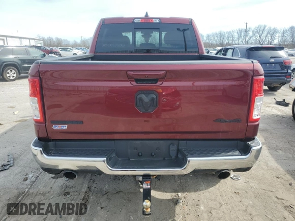 2022 Ram 1500 Lone Star with VIN 1C6SRFFT5NN284651, listed as a Copart auction lot 49073525 with 44,723 mi miles and Salvage title. Bid and sale history available at DreamBid. Image 6.