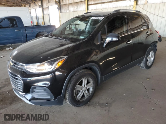 2020 Chevrolet Trax LT with VIN KL7CJLSBXLB011572, listed as a Copart auction lot 54706495 with 75,223 mi miles and Salvage title. Bid and sale history available at DreamBid. Image 1.