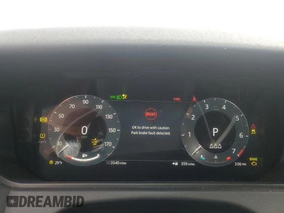 2025 Land Rover Range Rover Velar Dynamic SE with VIN SALYL2EX2SA394053, listed as a Copart auction lot 45710415 with 3,540 mi miles and Salvage title. Bid and sale history available at DreamBid. Image 9.