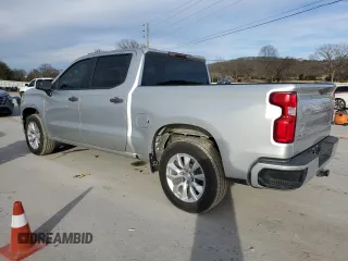 2020 Chevrolet Silverado 1500 Custom with VIN 3GCPWBEK6LG135650, listed as a Copart auction lot 46837975 with 42,063 mi miles and Salvage Title. Bid and sale history available at carsss.com. Image 2.