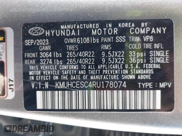 2024 Genesis GV80 z VIN KMUHCESC4RU178074, wystawiony jako IAAI lot #41800883 z przebiegiem 10 725 mil mil oraz . Historia ofert i sprzedaży dostępna na DreamBid. Obrazek 9.
