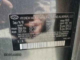 2019 Hyundai Santa Fe Limited with VIN 5NMS53AD6KH039661, listed as a Copart auction lot 49843095 with 0 mi miles and Salvage Title. Bid and sale history available at carsss.com. Image 15.