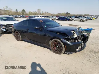 2022 BMW M4 Competition with VIN WBS33AZ06NCH60240, listed as a Copart auction lot 45311753 with 23,396 mi miles. Bid and sale history available at carsss.com. Image 4.