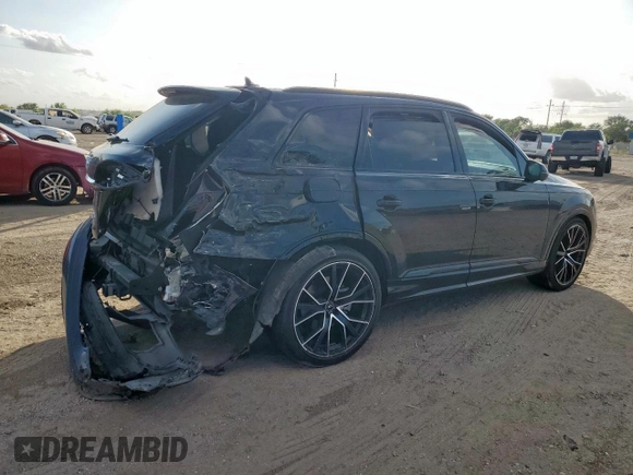 2021 Audi Q7 Prestige z VIN WA1VXAF74MD027951, wystawiony jako Copart lot #60151935 z przebiegiem Nie podano mil oraz Szkoda całkowita • Salvage title. Historia ofert i sprzedaży dostępna na DreamBid. Obrazek 3.