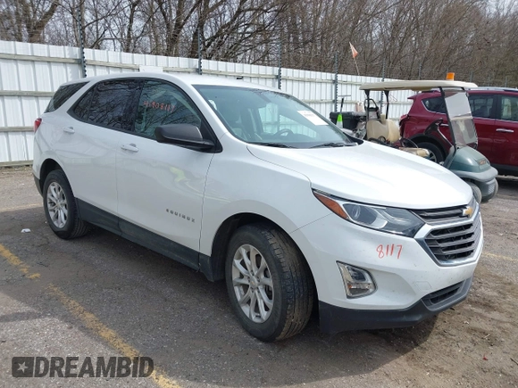 2018 Chevrolet Equinox LS with VIN 2GNAXHEVXJ6127471, listed as a IAAI auction lot 41908117 with 55,695 mi miles and . Bid and sale history available at DreamBid. Image 1.