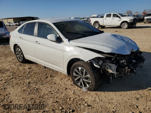 2023 Volkswagen Jetta S with VIN 3VW4M7BU2PM051275, listed as a Copart auction lot 85768704 with 27,626 mi miles and Salvage title. Bid and sale history available at DreamBid. Image 4.