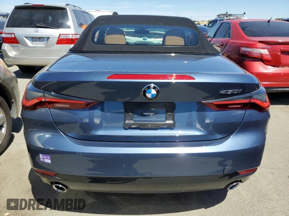 2023 BMW 4 Series 430i with VIN WBA23AT06PCM73232, listed as a Copart auction lot 56950904 with 8,567 mi miles and Salvage Title. Bid and sale history available at carsss.com. Image 6.