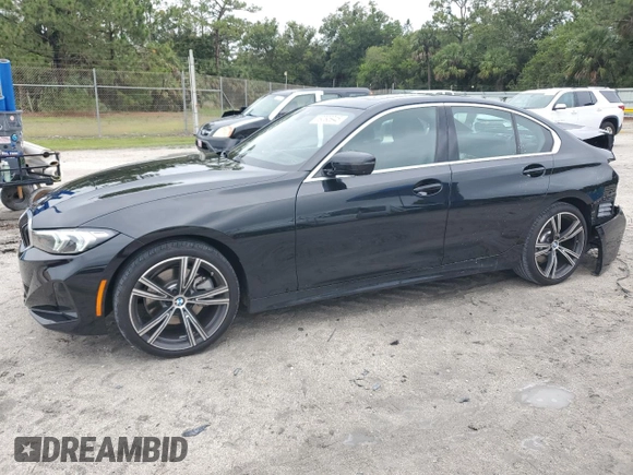 2024 BMW 3 Series 330i z VIN 3MW69FF08R8E46620, wystawiony jako Copart lot #59095945 z przebiegiem 14 609 mil mil oraz Szkoda całkowita • Salvage title. Historia ofert i sprzedaży dostępna na DreamBid. Obrazek 1.