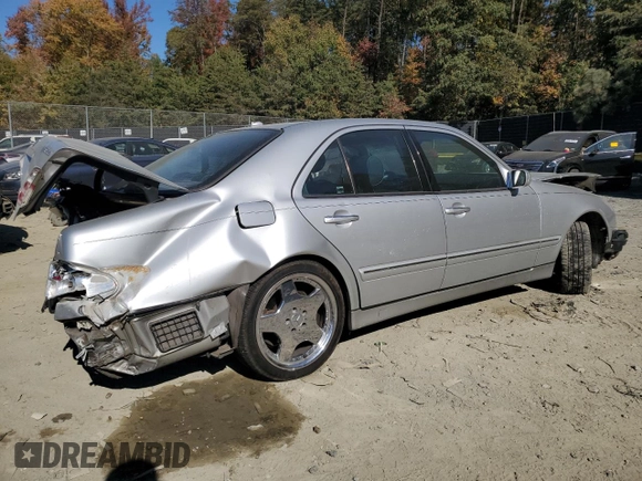 2002 Mercedes-Benz E 320 with VIN WDBJF65J02B485124, listed as a Copart auction lot 49955445 with Not Provided miles and Non Repairable. Bid and sale history available at DreamBid. Image 3.