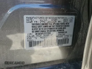 2015 Nissan Sentra SR with VIN 3N1AB7AP1FY372953, listed as a Copart auction lot 88982245 with 162,610 mi miles and Salvage Title. Bid and sale history available at DreamBid. Image 12.
