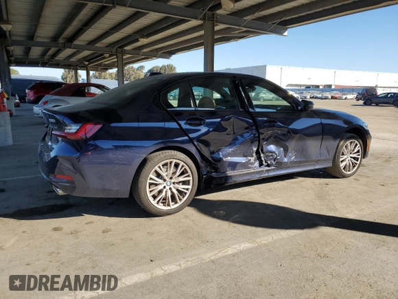 2023 BMW 3 Series 330i with VIN 3MW69FF07P8D13456, listed as a Copart auction lot 50089695 with 15,951 mi miles and Salvage Title. Bid and sale history available at carsss.com. Image 3.