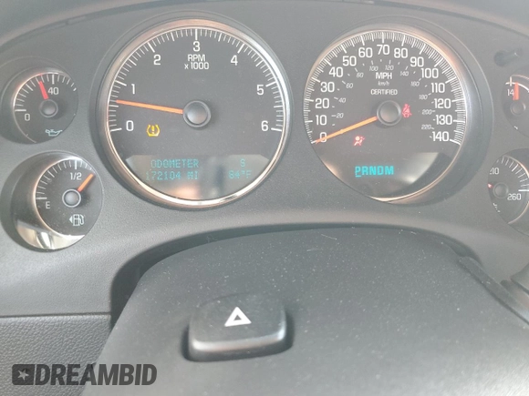2011 Chevrolet Tahoe Commercial with VIN 1GNLC2E02BR306292, listed as a Copart auction lot 44136095 with 172,104 mi miles and Salvage title. Bid and sale history available at DreamBid. Image 9.