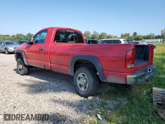 2005 Dodge Ram 2500 ST with VIN 3D7KS26D75G850709, listed as a Copart auction lot 72594704 with 80,777 mi miles and Salvage Title. Bid and sale history available at carsss.com. Image 2.