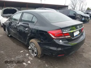 2015 Honda Civic Sedan LX with VIN 19XFB2F54FE057949, listed as a IAAI auction lot 41990069 with 174,000 mi miles. Bid and sale history available at carsss.com. Image 3.