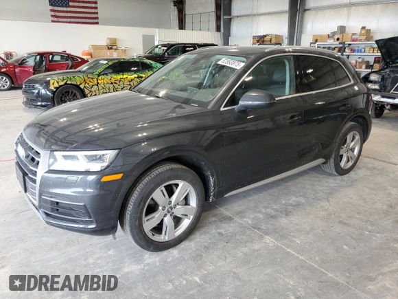 2018 Audi Q5 Premium Plus with VIN WA1BNAFYXJ2207489, listed as a Copart auction lot 62893875 with 127,122 mi miles and Salvage title. Bid and sale history available at DreamBid. Image 1.