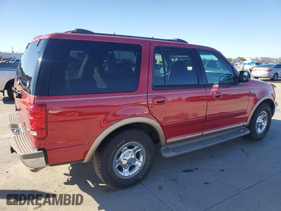 2001 Ford Expedition Eddie Bauer with VIN 1FMRU17L11LB28163, listed as a Copart auction lot 43424585 with 220,543 mi miles and Salvage title. Bid and sale history available at DreamBid. Image 3.