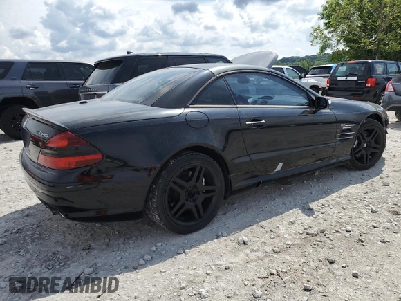 2005 Mercedes-Benz SL 55 AMG with VIN WDBSK74F75F086906, listed as a Copart auction lot 58482615 with 100,111 mi miles and Clean title. Bid and sale history available at DreamBid. Image 3.