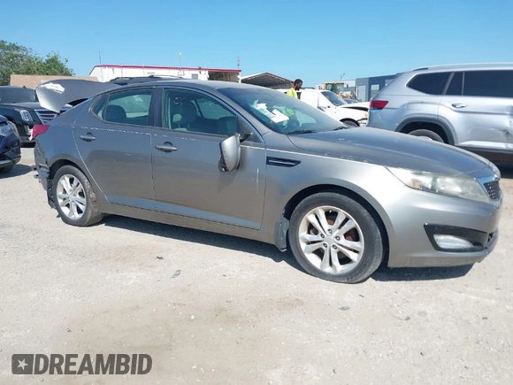 2013 Kia Optima EX with VIN 5XXGN4A72DG158198, listed as a IAAI auction lot 25640499 with 95,752 mi miles. Bid and sale history available at carsss.com. Image 1.