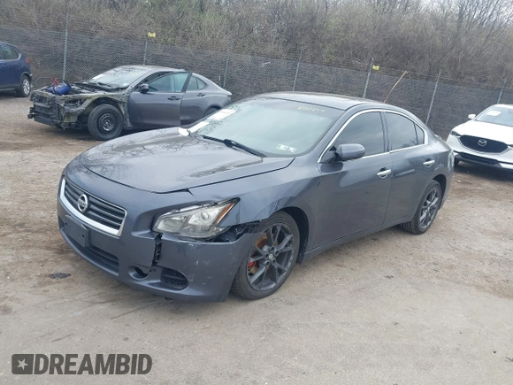 2012 Nissan Maxima S with VIN 1N4AA5AP5CC820819, listed as a IAAI auction lot 41918315 with 166,473 mi miles and . Bid and sale history available at DreamBid. Image 2.