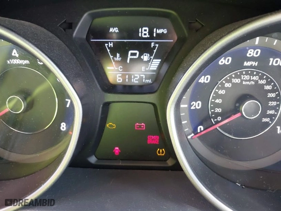 2014 Hyundai Elantra Limited with VIN 5NPDH4AEXEH495118, listed as a IAAI auction lot 40694475 with 61,127 mi miles. Bid and sale history available at carsss.com. Image 7.