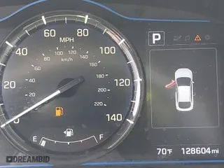 2019 Hyundai Ioniq Hybrid Blue with VIN KMHC65LC5KU170876, listed as a IAAI auction lot 41763638 with 128,604 mi miles. Bid and sale history available at carsss.com. Image 16.