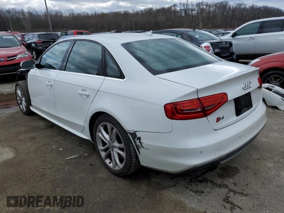 2015 Audi S4 Premium Plus with VIN WAUBGAFLXFA099017, listed as a Copart auction lot 42758243 with 121,904 mi miles. Bid and sale history available at carsss.com. Image 2.