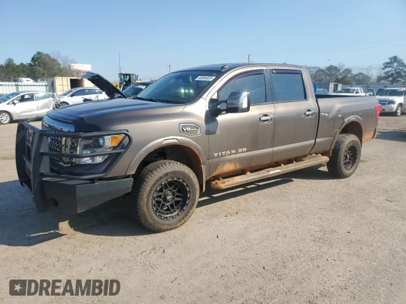2016 Nissan Titan XD S with VIN 1N6AA1F40GN514555, listed as a Copart auction lot 46584855 with 312,334 mi miles and Salvage Title. Bid and sale history available at carsss.com. Image 1.